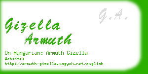 gizella armuth business card